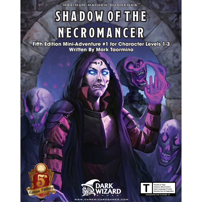 Mini Adventure #1: Shadow of the Necromancer - 5E - Softcover Book + PDF