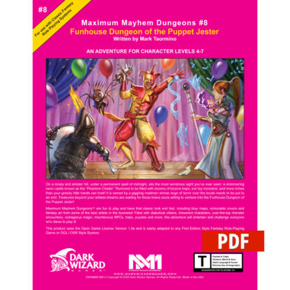 Funhouse Dungeon of the Puppet Jester 1E - PDF Only