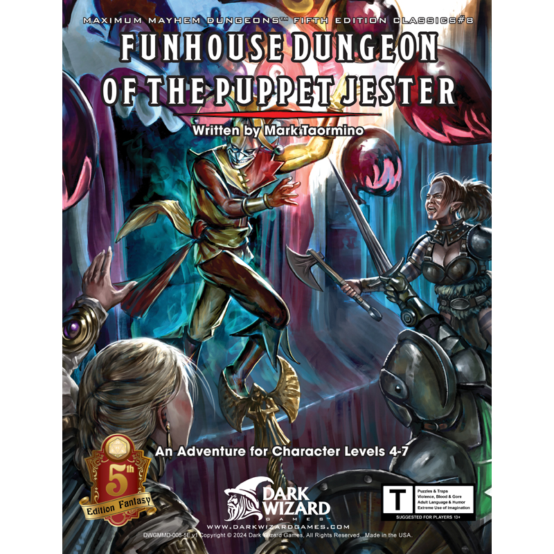 Funhouse Dungeon of the Puppet Jester - 5E Softcover Book + PDF