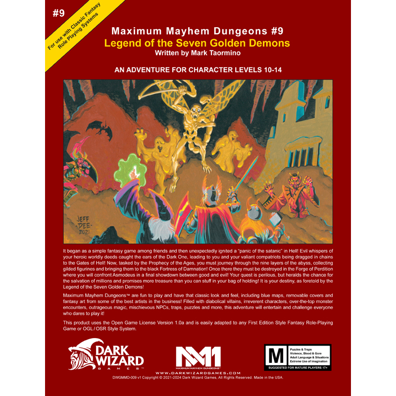 Legend of the Seven Golden Demons - 1E Softcover Book + PDF