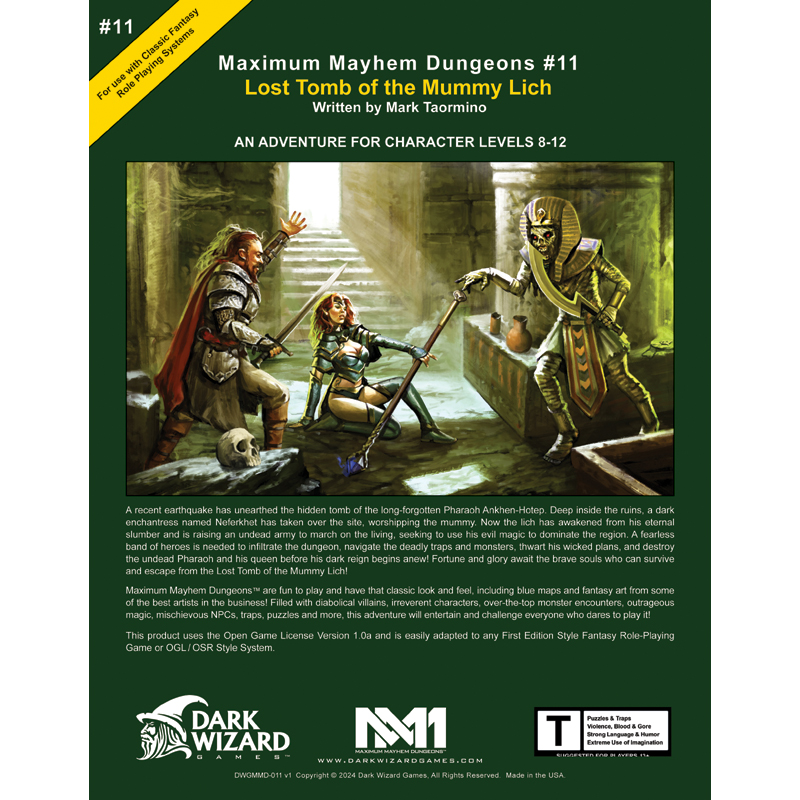 Lost Tomb of the Mummy Lich - 1E Softcover Book + PDF