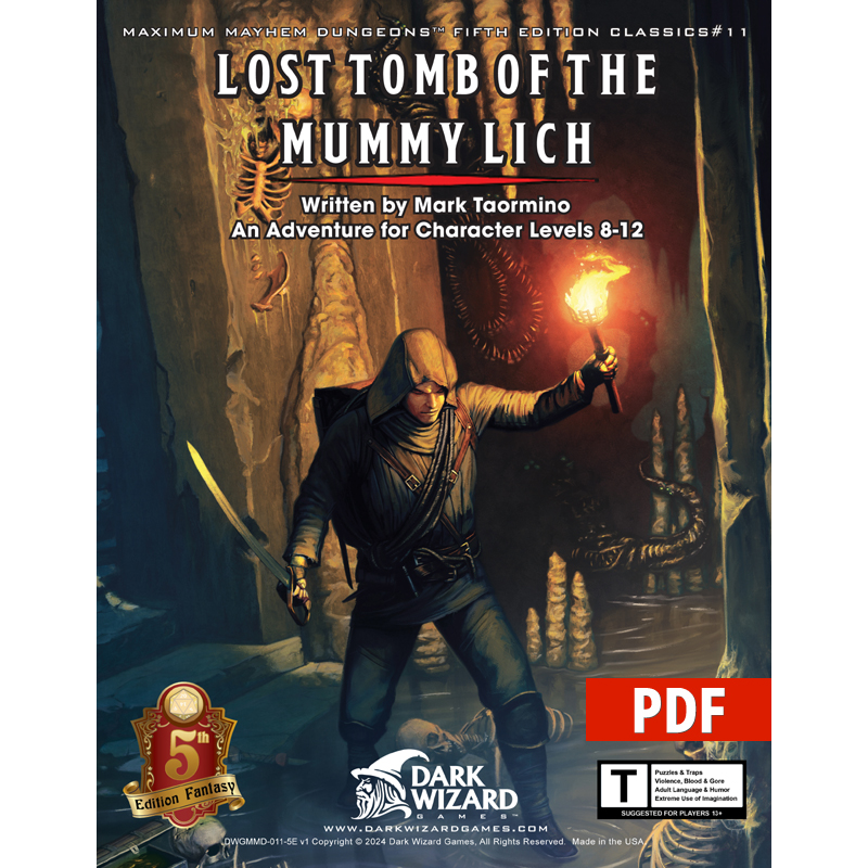 Lost Tomb of the Mummy Lich 5E - PDF Only
