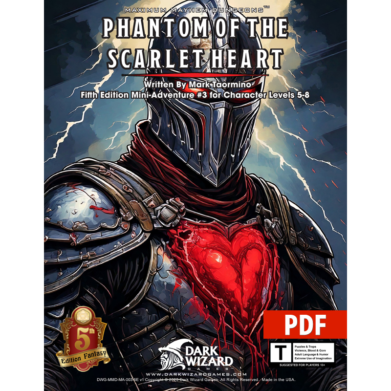 Phantom of the Scarlet Heart – 5E - PDF Only