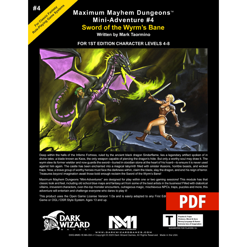 Sword of the Wyrm's Bane – 1E - PDF Only