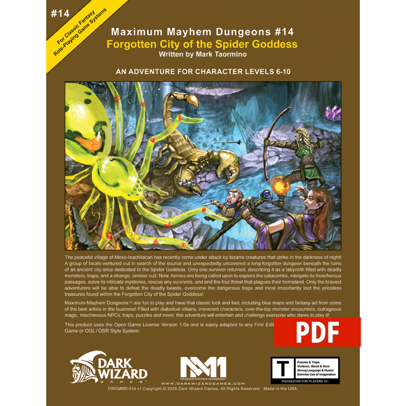 Forgotten City of the Spider Goddess 1E - PDF Only