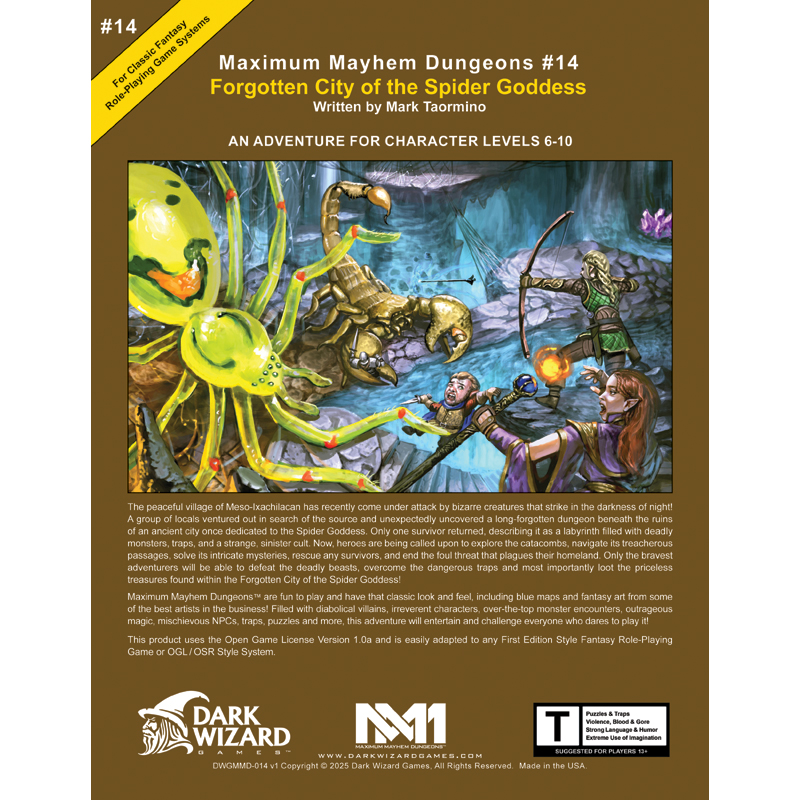 Forgotten City of the Spider Goddess - 1E Softcover Book + PDF