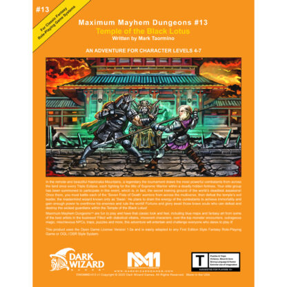 Temple of the Black Lotus - 1E Softcover Book + PDF