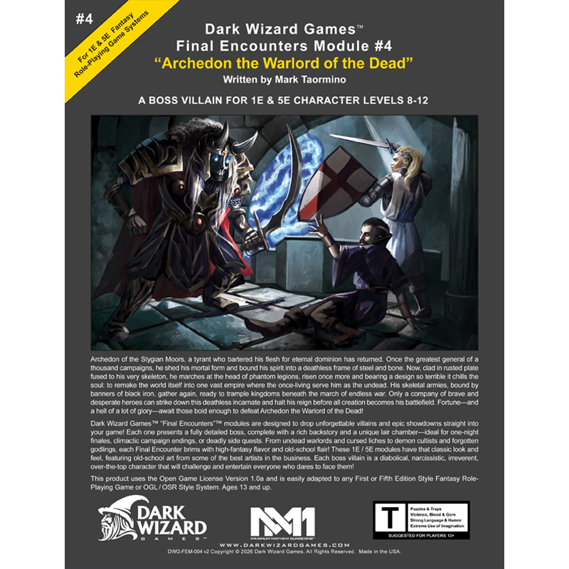 Archedon the Warlord of the Dead - 1E / 5E Softcover Book + PDF