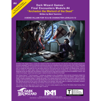 Archedon the Warlord of the Dead - 1E / 5E Softcover Book + PDF