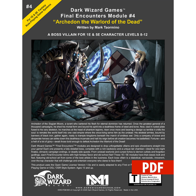 Archedon Warlord of the Dead – 1E / 5E - PDF Only