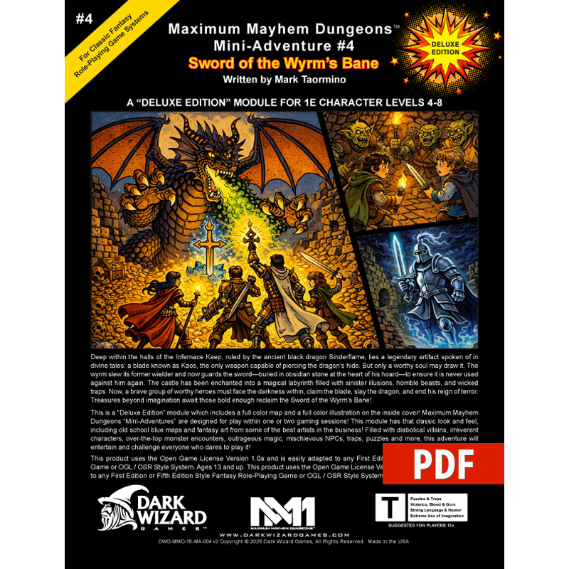 Sword of the Wyrm's Bane – 1E - PDF Only