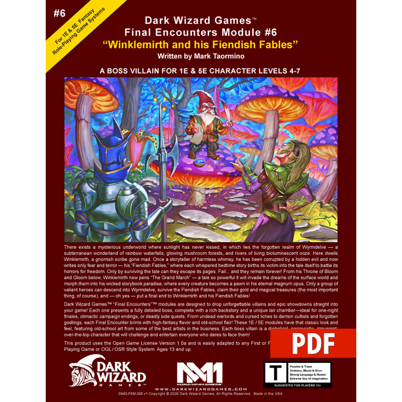 Winklemirth and his Fiendish Fables – 1E / 5E - PDF Only