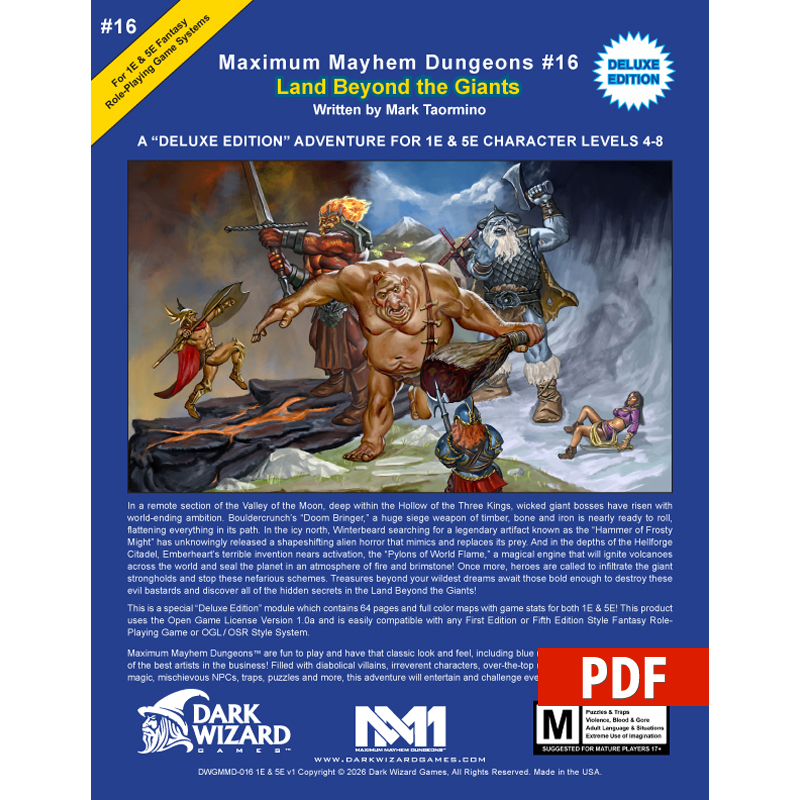 Land Beyond the Giants 1E / 5E - PDF Only