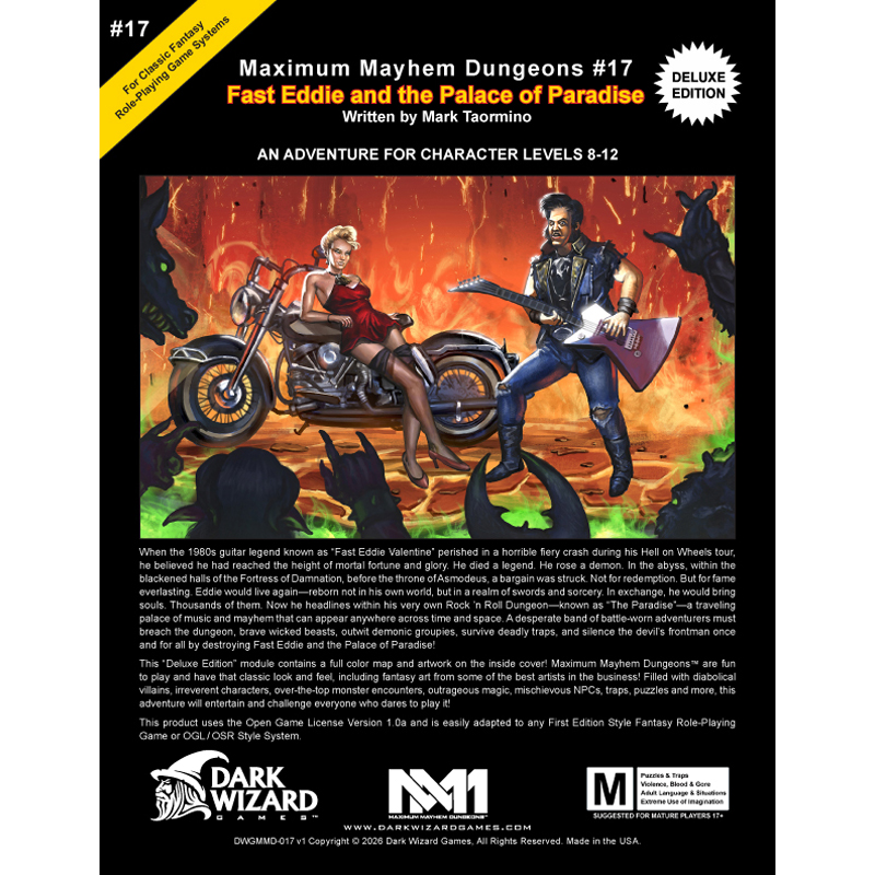 Fast Eddie and the Palace of Paradise - 1E / 5E Softcover Book + PDF