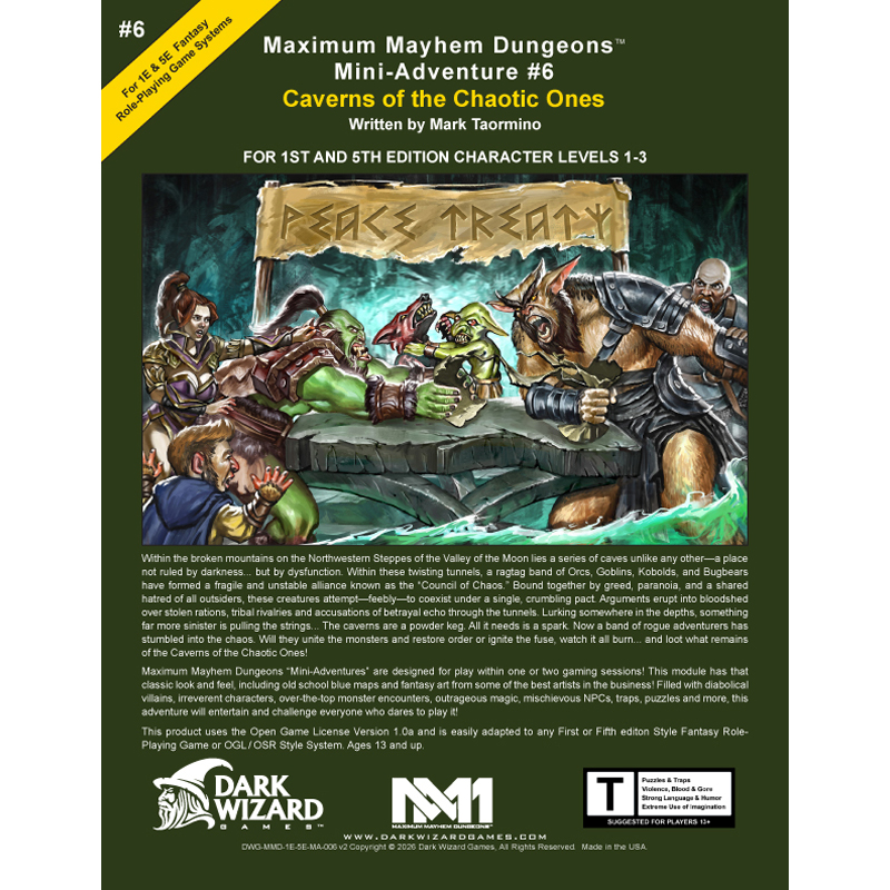 Caverns of the Chaotic Ones - 1E / 5E Softcover Book + PDF